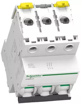 Schneider Electric Acti9 iC60N Leitungsschutzschalter 3P 32A Ausl&ouml;sekennlinie D (A9F75332)