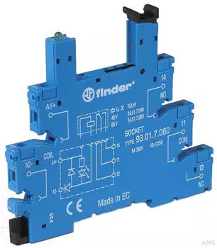Finder Relaissockel mit Schraubanschluss, blau, 230V AC (93.01.3.240)