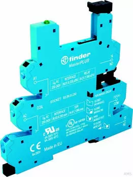 Finder Push-In-Fassung Relaissockel mit LED, EMV-Entst&ouml;rbeschaltung, Serie 34 (93668230)