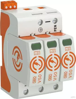 OBO Bettermann CombiController V50 &Uuml;berspannungsableiter Typ 1+2 3P 12,5kA 280V (5093516)