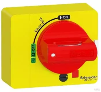 Schneider Electric Drehantrieb f&uuml;r Motorschutzschalter GV4, Rot/Gelb (GV4ADN02)
