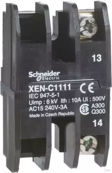 Schneider Electric XENC2151 Hilfsschalterblock 1S+1&Ouml; Frontbefestigung 3A/AC (XENC2151)