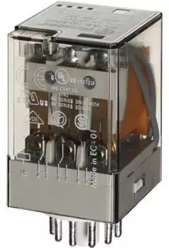 Finder Serie 60 Steckrelais 3 Wechsler 10A 24V AC hartvergoldet (60.13.8.024.5040)