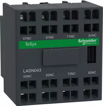 Schneider Electric TeSys D Hilfsschalterblock 4 NC Federzuganschluss (LADN043)
