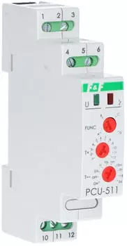 F&F PCU-511DUO Zeitrelais multifunktional 1P 8A 24-230V AC/DC (PCU-511DUO)