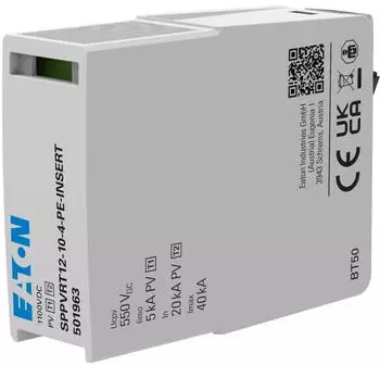 Eaton SPPVRT12-10-4-PE-INSERT &Uuml;berspannungsschutz-Modul Typ T1+T2 PE-Spur (EP-501963)