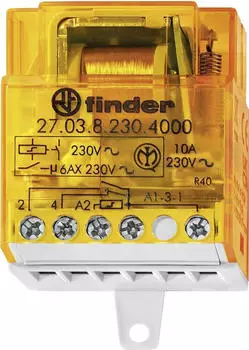 Finder Stromsto&szlig;schalter Unterputz 2 Schlie&szlig;er 10A 230V AC (27.06.8.230.4000)