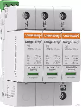 Mersen &Uuml;berspannungsableiter Typ 2 40kA 150V 3+0 TNC (STPT2-40K150V-3P)