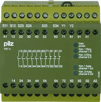 Pilz PST 4 Sicherheitsrelais Schutzt&uuml;rw&auml;chter 24VDC 6S 4&Ouml; (720300)