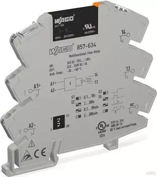 Wago Multifunktionszeitrelais 24VDC SSR 1A (857-634)