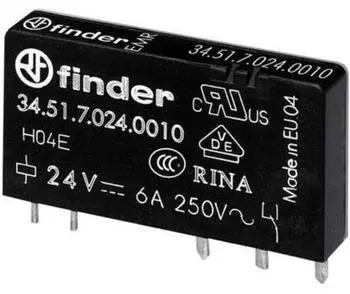 Finder Steck-/Printrelais 1 Schlie&szlig;er 6A Spule 5V DC (345170050310)