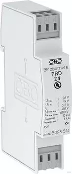 OBO Bettermann FRD 24 Blitzbarriere mit Entkopplungswiderstand 24V AC (5098514)