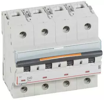 Legrand DX3 Leitungsschutzschalter D-Charakteristik 4-polig 40A 25kA 400VAC (409850)
