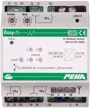 Peha Easyclick-Modul EnOcean Schaltaktor 4-Kanal 4TE (D 454 FU-SPV 4REG)