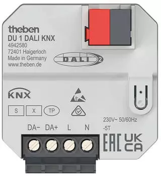 Theben DU 1 DALI KNX DALI-Aktor 2-fach Unterputz Bin&auml;reingang (4942580)