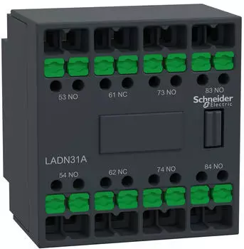 Schneider Electric TeSys Deca Hilfsschalterblock 3S+1&Ouml; Snap-In (LADN31A)