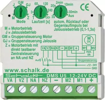 Schalk DMS U5 AUF/ZU-Steuerung f&uuml;r DC-Motoren 12-24V DC (Unterputz) (DMSU5K)