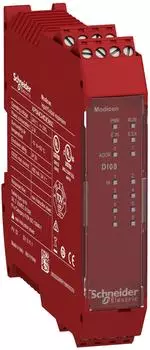 Schneider Electric Modicon XPSMCM Eingangs-Erweiterungsmodul, 8 sichere digitale Eing&auml;nge, Schraubklemmen (XPSMCMDI0800)