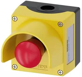 Siemens 3SU1801-0NA00-2AC2 Geh&auml;use f&uuml;r Befehlsger&auml;te 22mm, rund, gelb, mit Schutzkragen (3SU18010NA002AC2)