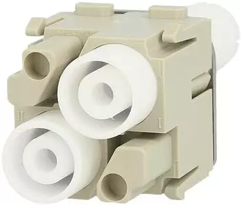 Harting Han HV Doppelmodul Crimpanschluss, Buchse, 2-polig (09140023123)