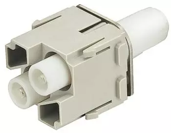 Harting Han HV Doppelmodul Crimpanschluss, 2-polig, Stift (09140023023)