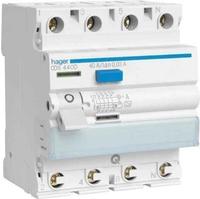Hager CGA440D, Hager FI-Schalter CGA440D Fehlerstromschutzschalter 4-polig 40A 500mA
