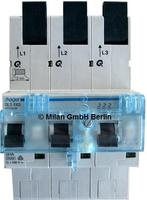 Hager SLS-Schalter HTS340E, f&uuml;r Sammelschienenmontage, Typ E, 3-polig, 230 V / 400 V