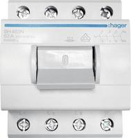 Hager SH463N, Hager Kompaktschalter SH463N | Ausschalter 4-polig 63A | 400V AC 