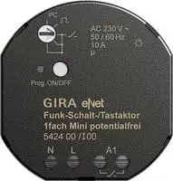 Gira 542400, Gira 542400 Funk Schalt-/Tastaktor 1f Mini pot.frei Gira eNet