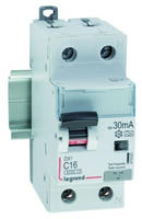 Legrand 411061, Legrand FI/LS-Schalter DX3 C 16A, 1P+N, 6kA, 30mA, Typ A, 230V,...