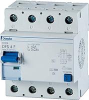 Doepke 09134820, Doepke FI-Schutzschalter DFS4 040-4/0,03-F | RCCB Typ F | 4-polig 