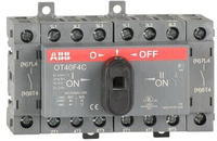 ABB OT40F4C Lastumschalter 4-polig 40 A, mit schwarzem Knebelgriff I-0-II