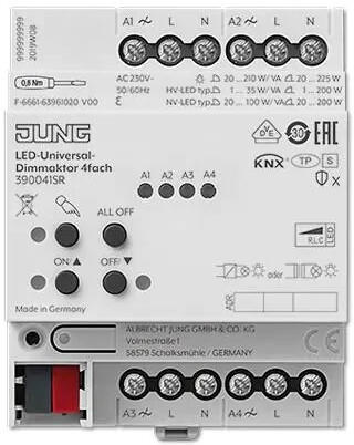 Jung LED-Universal-Dimmaktor 4fach 390041SR