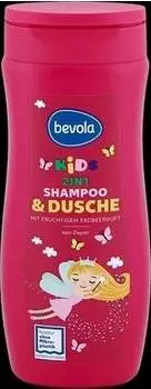 Bevola Kids 2in1 Shampoo & Dusche mit fruchtigem Erdbeerduft