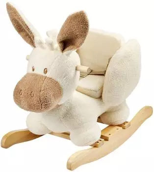 Nattou Schaukeltier Esel Teddy, ecru, inkl. Sicherheitsgurt (Nattou Teddy Ecru)