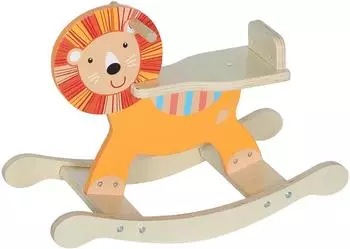 AIYAPLAY Schaukeltier Löwe mit Haltegriffen, Holz, orange (330-187V00OG)
