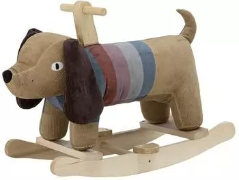 Bloomingville Charlie Schaukelhund, braun, Polyester (Charlie)