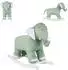 KIKKABOO Schaukeltier Elefant, Holzgriffe, Holzkufen, grün (31201040018)