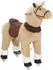 AIYAPLAY Reitpferd mit Sattel & Rollen, 80cm, braun, für Kinder 3-5 Jahre