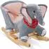 TecTake Schaukeltier Elefant mit Plüschbezug und Soundeffekt, ab 12 Monaten