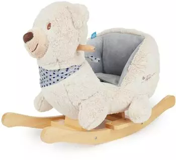 Bieco Schaukeltier Bär Plüsch, creme, 62x30x48cm (74002111)