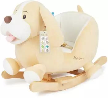 Bieco Schaukeltier Hund "Sam" Pl&uuml;sch & Holz, ab 9 Monate (74004008)
