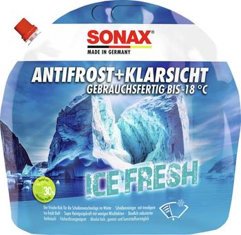 Sonax AntiFrost+KlarSicht bis -18°C, Ice-fresh, gebrauchsfertig, 3l Beutel