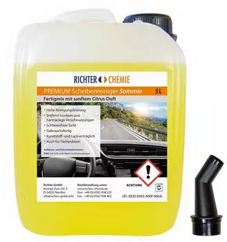 Richter Chemie PREMIUM Scheibenreiniger Sommer (gebrauchsfertig) mit Citrus Duft 5 L (6570)