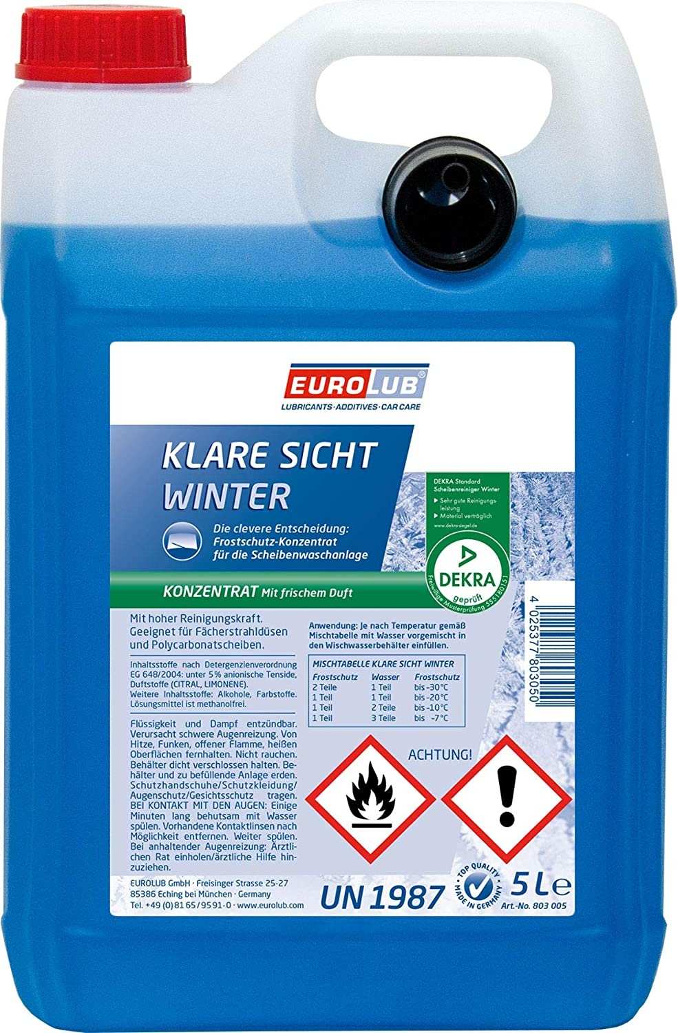 Scheibenklar & Frostschutz Konzentrat SONAX 5 L bis -30 °C
