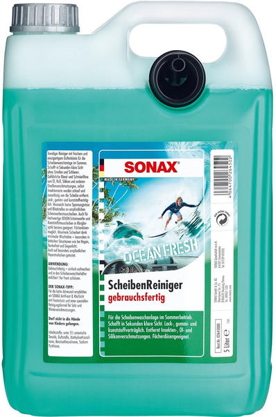 Sonax 02645000 ScheibenReiniger gebrauchsfertig Ocean-Fresh 5 l Test - ab  8,04 € (Januar 2024)