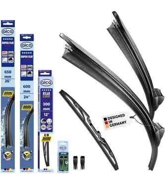 Alca Scheibenwischer Komplettset Opel Astra J, Super Flat, Nanographitbeschichtung (47032504012)