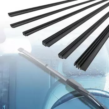 LuxusKollektion Scheibenwischergummi Meterware Silikon 800mm, 6 St&uuml;ck, zuschneidbar universal