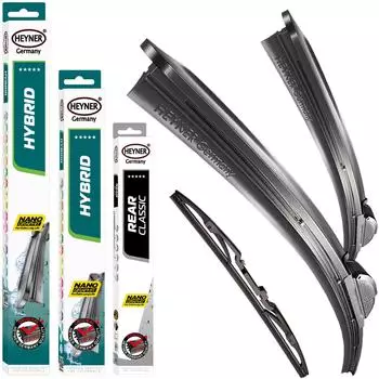 Heyner Scheibenwischer Komplettset f&uuml;r Nissan Qashqai III, Hybrid, Nanographitbeschichtung (47027402012)