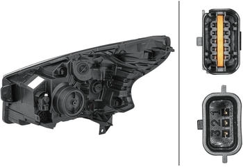 Hella 1EE 011 410-461 Halogen Scheinwerfer Rechts f&uuml;r Fiat Talento